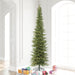 10'Hx44"W PE Pencil Bixley Fir Artificial Christmas Tree, Micro LED Pre-Lit (Multi-Mode) -Green - K167388LEDCC