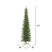 10'Hx44"W PE Pencil Bixley Fir Artificial Christmas Tree, Unlit -Green - K167385