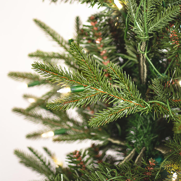 10'Hx44"W PE Pencil Bixley Fir Artificial Christmas Tree, LED Pre-Lit -Green - K167386LED
