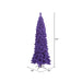 4'6"Hx19"W Flocked Pencil Fir Artificial Christmas Tree, Unlit -Purple - K168345