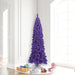 6'6"Hx27"W Flocked Pencil Fir Artificial Christmas Tree, Unlit -Purple - K168365
