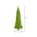 4'6"Hx19"W Flocked Pencil Fir Artificial Christmas Tree, Unlit -Lime - K168545