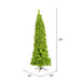 4'6"Hx19"W Flocked Pencil Fir Artificial Christmas Tree, LED Pre-Lit (Lime) -Lime - K168546LED