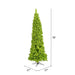 6'6"Hx27"W Flocked Pencil Fir Artificial Christmas Tree, LED Pre-Lit (Lime) -Lime - K168566LED