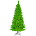4'6"Hx24"W Flocked Slim Fir Artificial Christmas Tree, Unlit -Lime - K168547