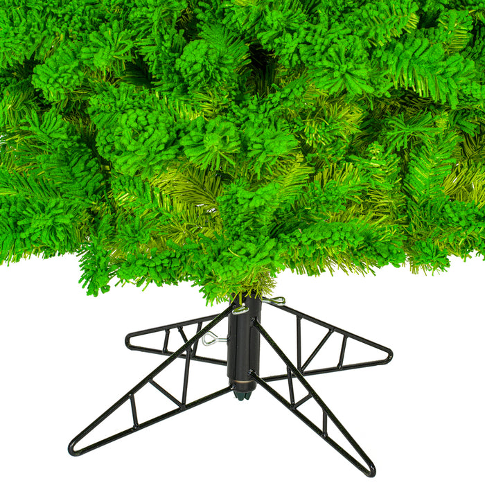6'6"Hx37"W Flocked Slim Fir Artificial Christmas Tree, Unlit -Lime - K168567