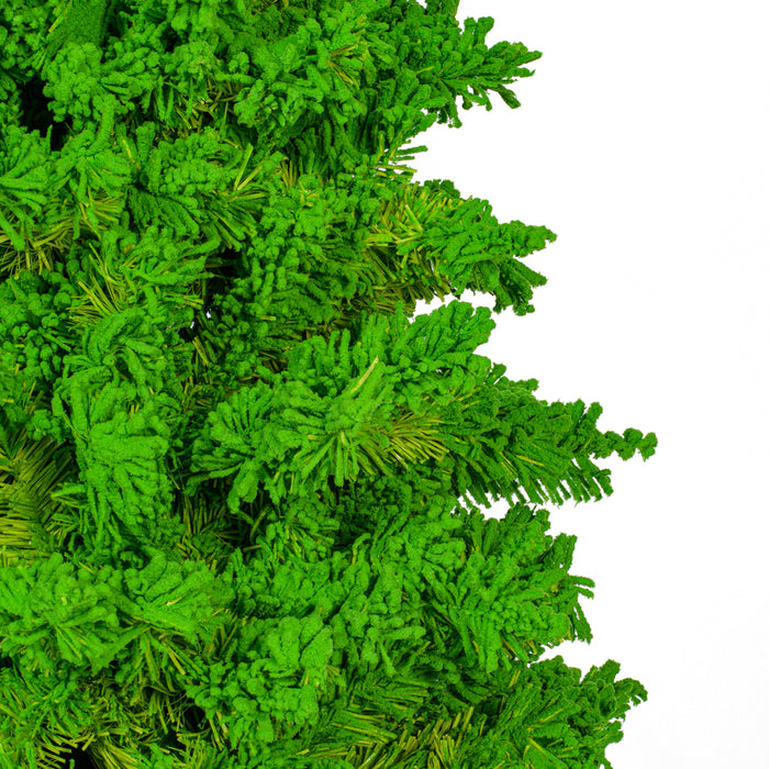 6'6"Hx37"W Flocked Slim Fir Artificial Christmas Tree, Unlit -Lime - K168567