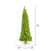 7'6"Hx39"W Flocked Slim Fir Artificial Christmas Tree, LED Pre-Lit (Lime) -Lime - K168578LED