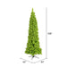 9'Hx43"W Flocked Pencil Fir Artificial Christmas Tree, Unlit -Lime - K168580