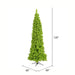 10'Hx49"W Flocked Pencil Fir Artificial Christmas Tree, Unlit -Lime - K168587