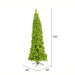 10'Hx49"W Flocked Pencil Fir Artificial Christmas Tree, LED Pre-Lit (Lime) -Lime - K168588LED