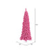 4'6"Hx19"W Flocked Pencil Fir Artificial Christmas Tree, Unlit -Pink - K168745