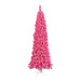 6'6"Hx37"W Flocked Slim Fir Artificial Christmas Tree, Unlit -Pink - K168767
