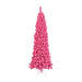 7'6"Hx39"W Flocked Slim Fir Artificial Christmas Tree, LED Pre-Lit (Pink) -Pink - K168778LED