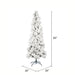 5'Hx26"W Flocked Pencil Atka Pine Artificial Christmas Tree, Unlit -White - K170950