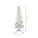 6'Hx30"W Flocked Pencil Atka Pine Artificial Christmas Tree, Unlit -White - K170960