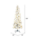 9'Hx44"W Flocked Pencil Atka Pine Artificial Christmas Tree, Micro LED Pre-Lit -White - K171081LED