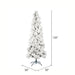 10'Hx50"W Flocked Pencil Atka Pine Artificial Christmas Tree, Unlit -White - K170985