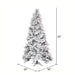 4'6"Hx30"W Flocked Slim Atka Pine Artificial Christmas Tree, Unlit -White - K171145