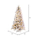 4'6"Hx30"W Flocked Slim Atka Pine Artificial Christmas Tree, Micro LED Pre-Lit (Multi-Mode) -White - K171148LEDCC