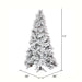 5'6"Hx36"W Flocked Slim Atka Pine Artificial Christmas Tree, Unlit -White - K171155
