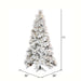 5'6"Hx36"W Flocked Slim Atka Pine Artificial Christmas Tree, Micro LED Pre-Lit -White - K171156LED