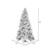 6'6"Hx42"W Flocked Slim Atka Pine Artificial Christmas Tree, Unlit -White - K171165
