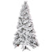 5'6"Hx36"W Flocked Slim Atka Pine Artificial Christmas Tree, Unlit -White - K171155
