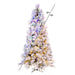 6'6"Hx42"W Flocked Slim Atka Pine Artificial Christmas Tree, Micro LED Pre-Lit (Multi-Mode) -White - K171168LEDCC