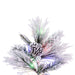 12'Hx72"W Flocked Slim Atka Pine Artificial Christmas Tree, Micro LED Pre-Lit (Multi-Mode) -White - K171193LEDCC