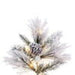 7'6"Hx49"W Flocked Slim Atka Pine Artificial Christmas Tree, Micro LED Pre-Lit (Multi-Mode) -White - K171178LEDCC
