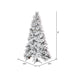 9'Hx59"W Flocked Slim Atka Pine Artificial Christmas Tree, Unlit -White - K171180