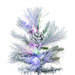 9'Hx59"W Flocked Slim Atka Pine Artificial Christmas Tree, Micro LED Pre-Lit (Multi-Mode) -White - K171183LEDCC