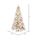 9'Hx59"W Flocked Slim Atka Pine Artificial Christmas Tree, Micro LED Pre-Lit (Multi-Mode) -White - K171183LEDCC