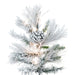 9'Hx59"W Flocked Slim Atka Pine Artificial Christmas Tree, Micro LED Pre-Lit (Multi-Mode) -White - K171183LEDCC