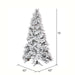 10'Hx63"W Flocked Slim Atka Pine Artificial Christmas Tree, Unlit -White - K171185