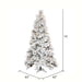 10'Hx63"W Flocked Slim Atka Pine Artificial Christmas Tree, Micro LED Pre-Lit -White - K171186LED