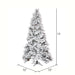12'Hx72"W Flocked Slim Atka Pine Artificial Christmas Tree, Unlit -White - K171190