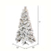 12'Hx72"W Flocked Slim Atka Pine Artificial Christmas Tree, Micro LED Pre-Lit -White - K171191LED
