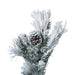 9'Hx59"W Half-Tree/Wall Flocked Slim Atka Pine Artificial Christmas Tree, LED Pre-Lit -White - K171381LED