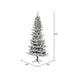 6'6"Hx39"W PE Flocked Slim Kiana Artificial Christmas Tree, Unlit -White - K173165