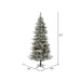 6'6"Hx39"W PE Flocked Slim Kiana Artificial Christmas Tree, LED Pre-Lit -White - K173166LED