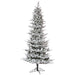 7'6"Hx45"W PE Flocked Slim Kiana Artificial Christmas Tree, Unlit -White - K173175
