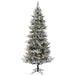 9'Hx51"W PE Flocked Slim Kiana Artificial Christmas Tree, LED Pre-Lit -White - K173181LED