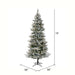 10'Hx58"W PE Flocked Slim Kiana Artificial Christmas Tree, LED Pre-Lit -White - K173186LED