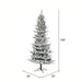 12'Hx70"W PE Flocked Slim Kiana Artificial Christmas Tree, Unlit -White - K173190
