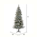 12'Hx70"W PE Flocked Slim Kiana Artificial Christmas Tree, LED Pre-Lit -White - K173191LED