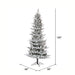 15'Hx88"W PE Flocked Slim Kiana Artificial Christmas Tree, Unlit -White - K173195