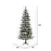 15'Hx88"W PE Flocked Slim Kiana Artificial Christmas Tree, LED Pre-Lit -White - K173196LED