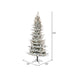6'6"Hx39"W PE Flocked Slim Kiana Artificial Christmas Tree, Micro LED Pre-Lit -White - K173266LED